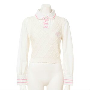 Swankiss School Knit Blouses White