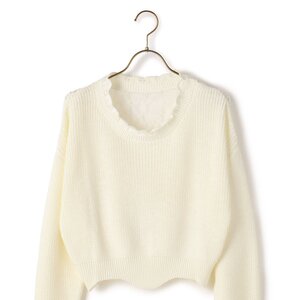 LIZ LISA Short Knit Shirt White
