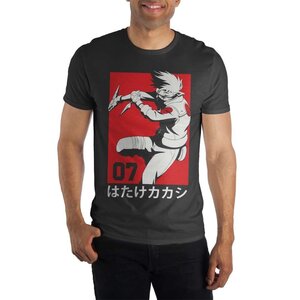 Naruto Kakashi Red Background Men's Tee S