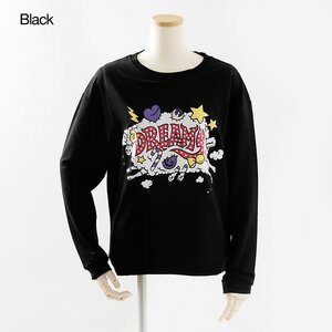 Listen Flavor Dreamy Mary Crewneck Sweatshirt Black