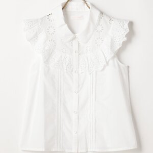 LIZ LISA Sunflower Lace Blouse White
