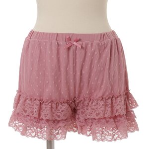 LIZ LISA Dot Tulle Frilly Inner Shorts Pink