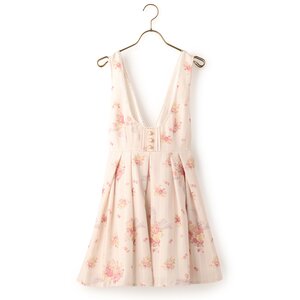 LIZ LISA Bouquet Pattern Jumper Skirt Pink