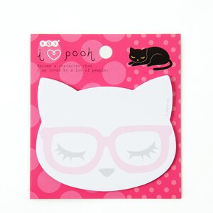 Osumashi Pooh-chan Face Sticky Notes Pink