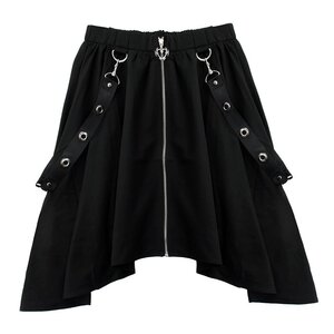 LISTEN FLAVOR Dark Nights Hemline Maxi Skirt Black [Pre-order]