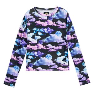 LISTEN FLAVOR Heavenly Sky Stretch Top Night Sky