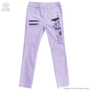 LISTEN FLAVOR Midnight Rockin' Skinny Jeans Lavender L