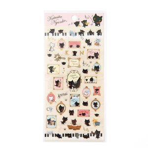 Neko no Ensoukai Kutusita Nyanko Stickers Pink