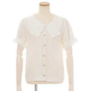 LIZ LISA Ribbon Collar Blouse White