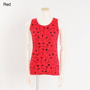 Listen Flavor Medicine Pattern Tank Top RED