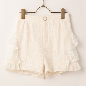 LIZ LISA Tiered Lace Shorts White
