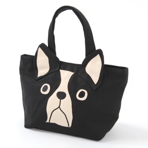 FLAPPER Buburin Face Lunch Tote Bag Black