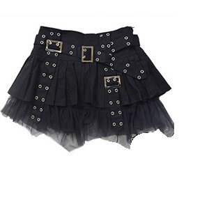 ACDC RAG Pleated Mini Skirt Black
