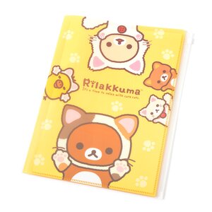 Rilakkuma Motto Nonbiri Neko 6+1 Pocket Clear File Folders