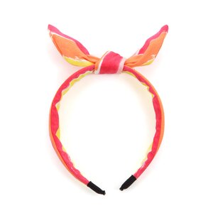 Le cocone Adult Resort Artsy Striped Ribbon Katyusha Headband Pink