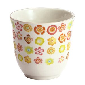 Hana Botan Mino Ware Teacup Red