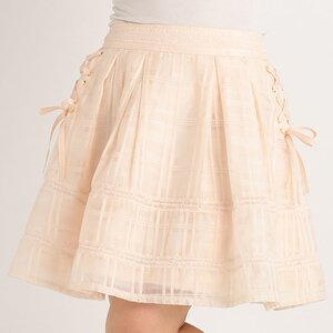 LIZ LISA Message Laced Skirt Pink