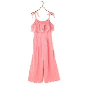 LIZ LISA Cotton Gaucho Romper Pink