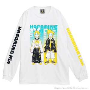 LISTEN FLAVOR Kagamine Rin/Len Long Sleeve T-Shirt White