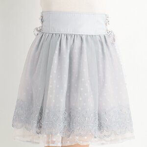LIZ LISA Ballet Embroidery Skirt Gray