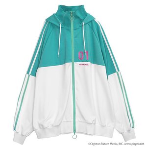 LISTEN FLAVOR Hatsune Miku Jersey Hoodie (Re-run) Emerald