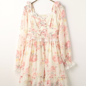 LIZ LISA Rose Pattern Dress White