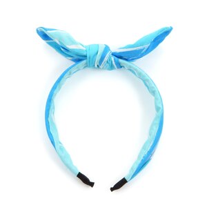 Le cocone Adult Resort Artsy Striped Ribbon Katyusha Headband Blue