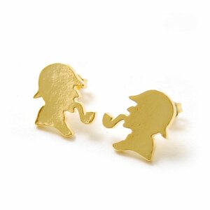 Lilou Face Stud Earrings Sherlock