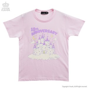 LISTEN FLAVOR Dream Castle Anniversary T-Shirt Pink L