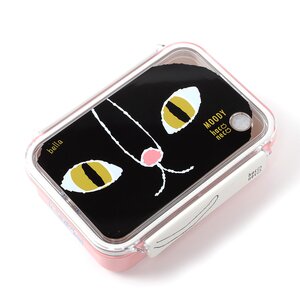 Cat Square Lunch Boxes Kuro (Pink)