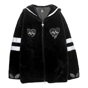 LISTEN FLAVOR Heartbeat Sailor Fur Boa Blouson