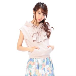 LIZ LISA Sleeveless Hoodie Pink