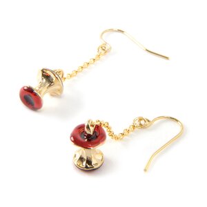 Lilou Apple Core 3D Chain Earrings