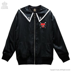 LISTEN FLAVOR Guilty Heart Sailor Collar Jacket Black