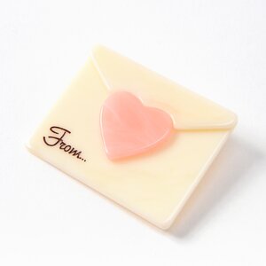 gargle Love Letter Brooch Pink