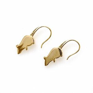 Lilou Mouse Tail Earrings Gold
