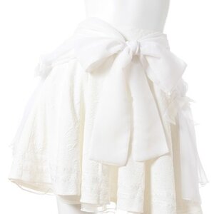 Swankiss Curtain Flared Skirt White