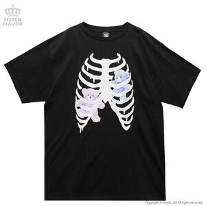 LISTEN FLAVOR Teddy My Love Mega Big T-Shirt Black