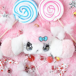 Peropero Sparkles Plush Face Pass Cases Cune