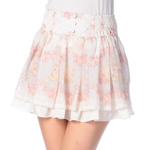 LIZ LISA Tea & Flower Sukapan Skirt White