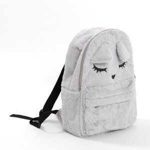 Osumashi Pooh-chan Furry Backpack Gray