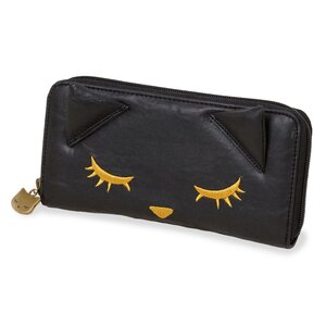 Osumashi Pooh-chan Zip-Around Wallets Black