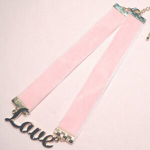 KOKOkim Love Velour Choker Pink