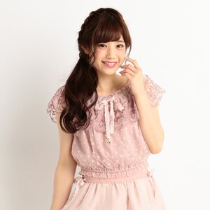 LIZ LISA Ballet Embroidery Top Pink