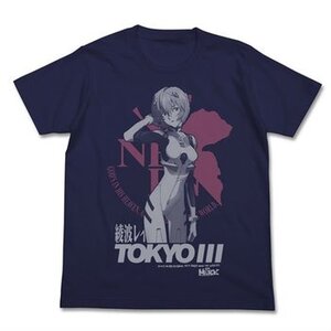 Evangelion Rei Ayanami Navy T-Shirt M