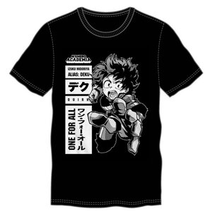 My Hero Academia Deku One For All Men's Black T-Shirt XL