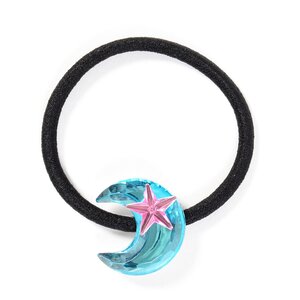 Jeweled Moon & Star Hair Tie Blue