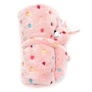 Dakko Multi-Color Polka Dot Doll Blanket Rabbit