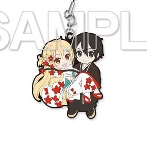 Sword Art Online Character Ver. Rubber Strap Pair Collection Kimono Kirito ＆ Asuna