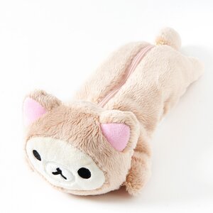 Rilakkuma Motto Nonbiri Neko Plush Pencil Case Korilakkuma